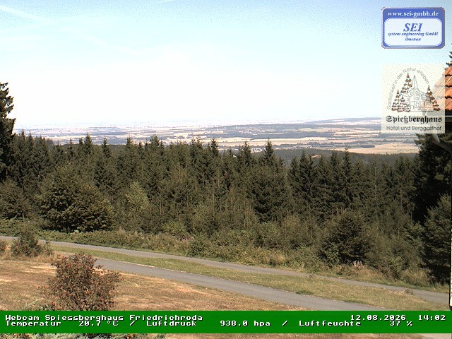 Archived image Webcam Mountain restaurant "Spießberghaus", Friedrichroda