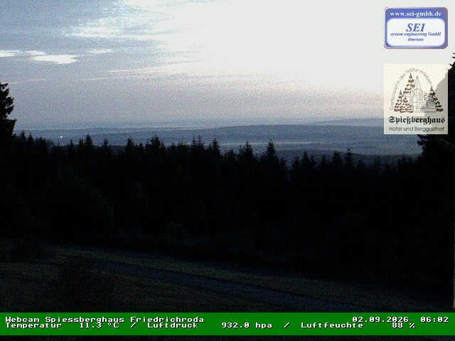 Archiv Foto Webcam Berggasthof Spießberghaus, Friedrichroda