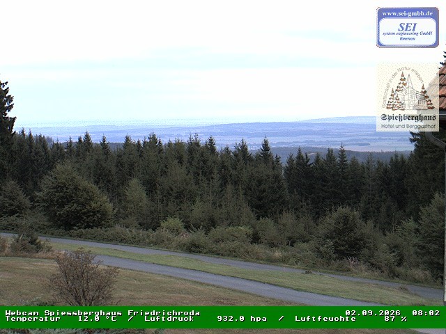 Archiv Foto Webcam Berggasthof Spießberghaus, Friedrichroda