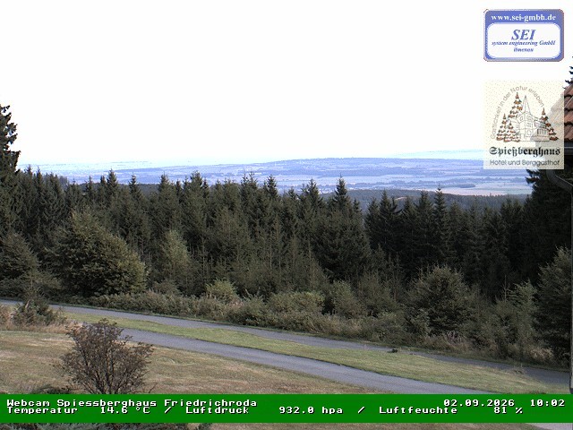 Archiv Foto Webcam Berggasthof Spießberghaus, Friedrichroda