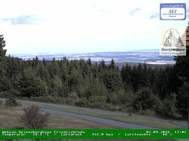 Archiv Foto Webcam Berggasthof Spießberghaus, Friedrichroda