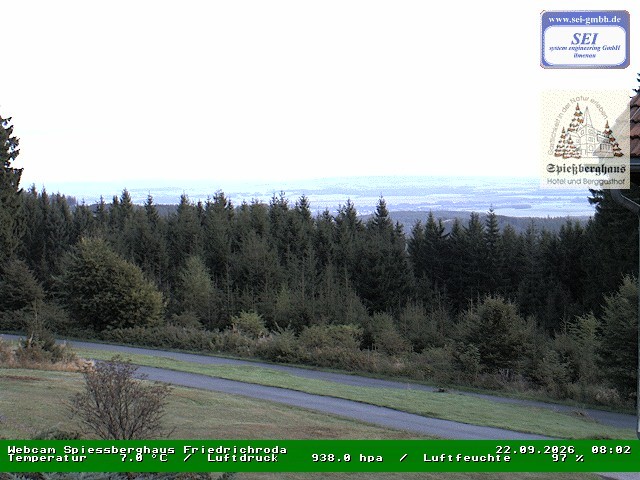 Archiv Foto Webcam Berggasthof Spießberghaus, Friedrichroda