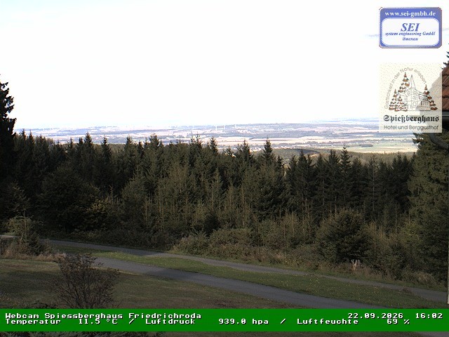 Archiv Foto Webcam Berggasthof Spießberghaus, Friedrichroda