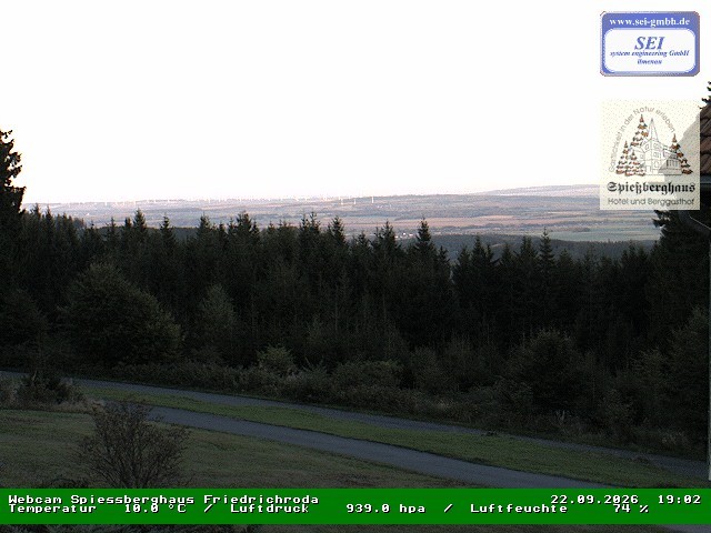 Archiv Foto Webcam Berggasthof Spießberghaus, Friedrichroda
