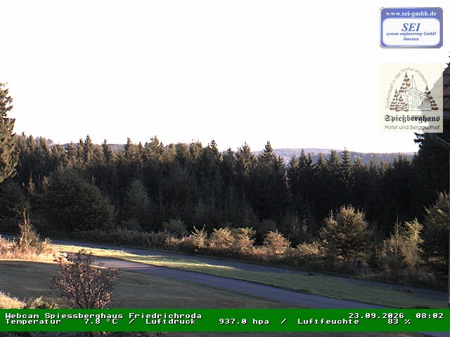Archiv Foto Webcam Berggasthof Spießberghaus, Friedrichroda