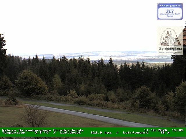 Archived image Webcam Mountain restaurant "Spießberghaus", Friedrichroda