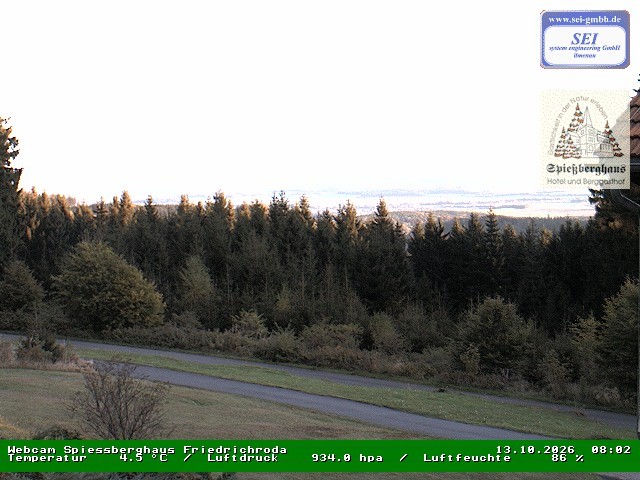 Archiv Foto Webcam Berggasthof Spießberghaus, Friedrichroda