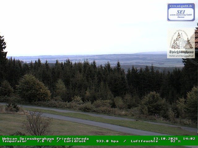Archiv Foto Webcam Berggasthof Spießberghaus, Friedrichroda