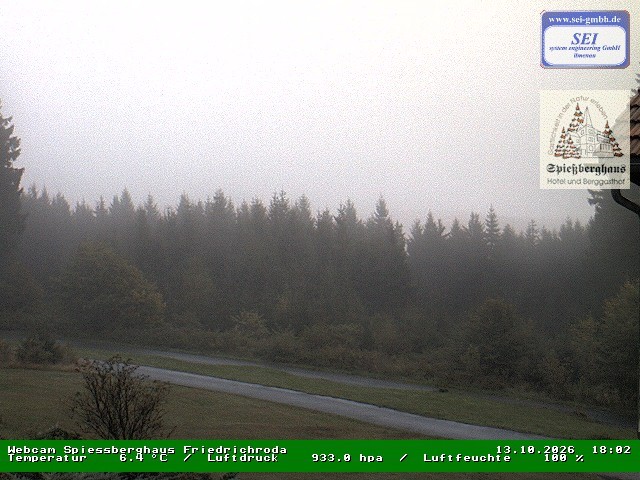 Archiv Foto Webcam Berggasthof Spießberghaus, Friedrichroda