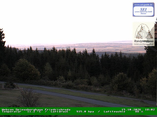 Archiv Foto Webcam Berggasthof Spießberghaus, Friedrichroda