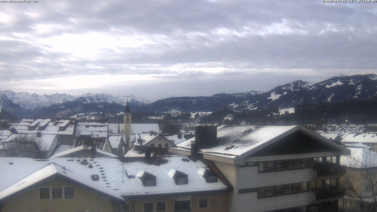 Archiv Foto Webcam Ausblick Rathaus Sonthofen