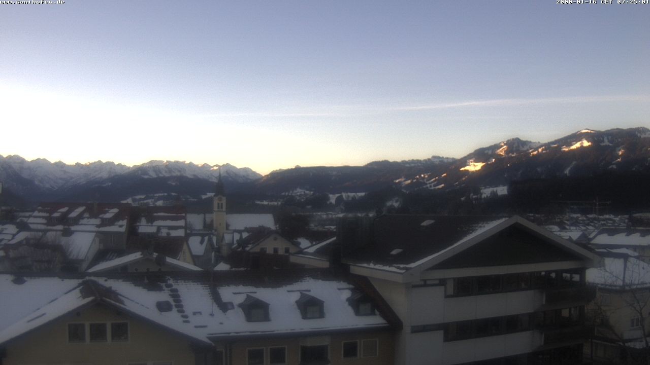 Archiv Foto Webcam Ausblick Rathaus Sonthofen
