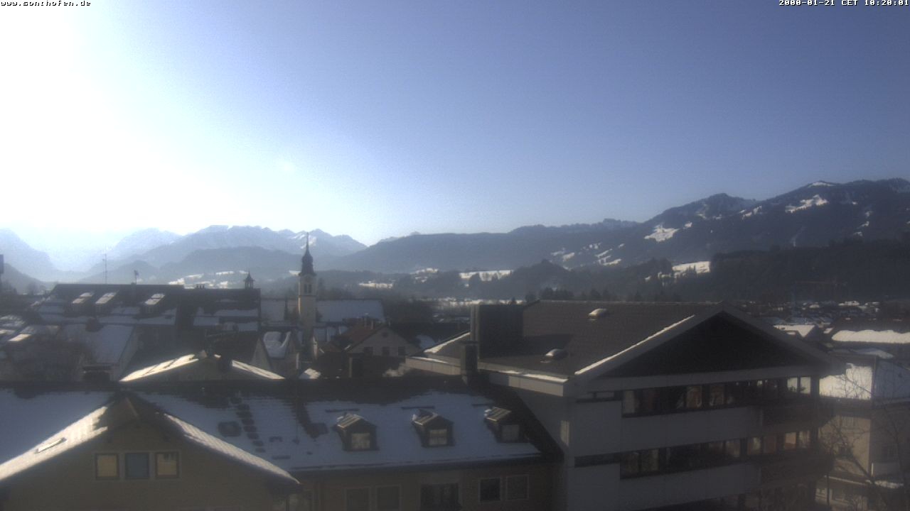 Archiv Foto Webcam Ausblick Rathaus Sonthofen