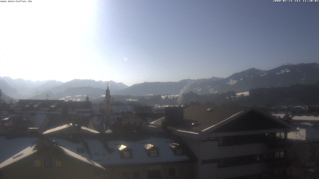 Archiv Foto Webcam Ausblick Rathaus Sonthofen