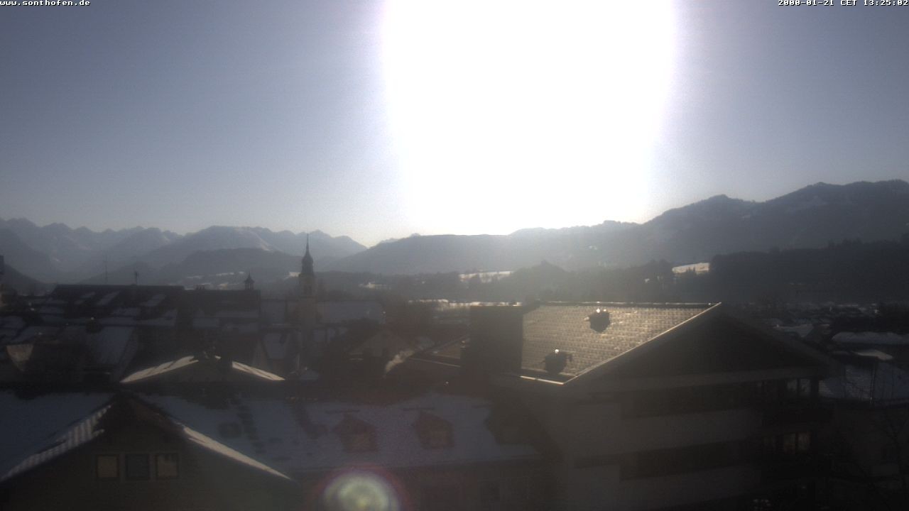 Archiv Foto Webcam Ausblick Rathaus Sonthofen