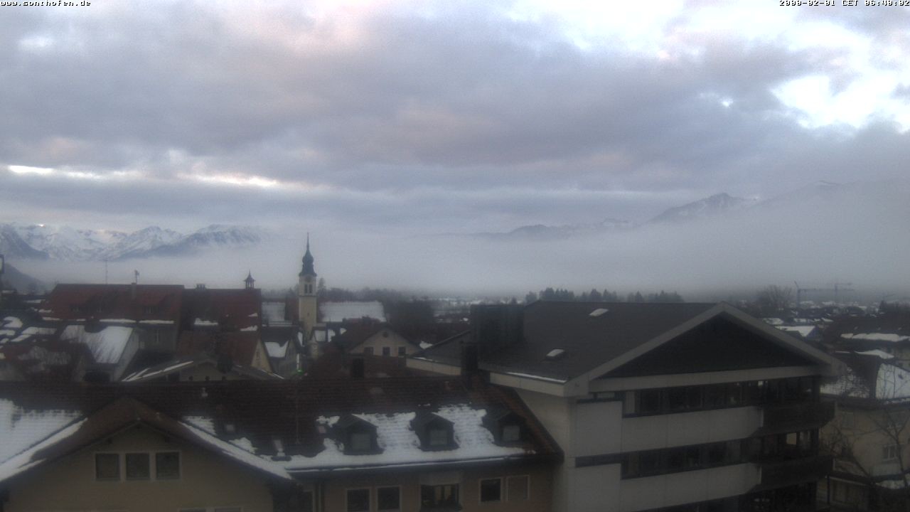 Archiv Foto Webcam Ausblick Rathaus Sonthofen