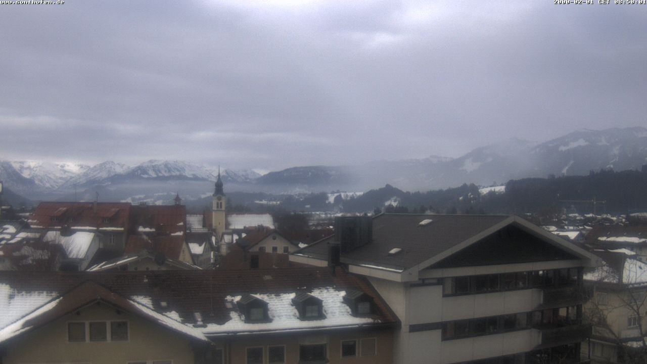 Archiv Foto Webcam Ausblick Rathaus Sonthofen