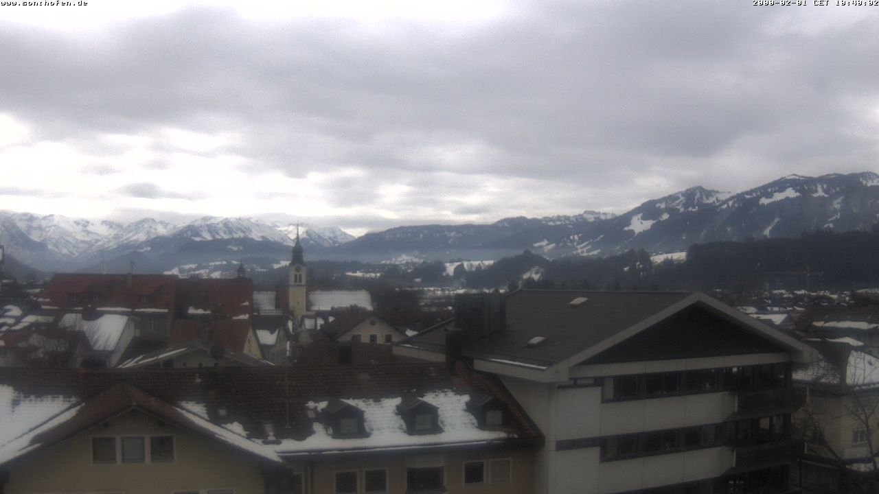 Archiv Foto Webcam Ausblick Rathaus Sonthofen