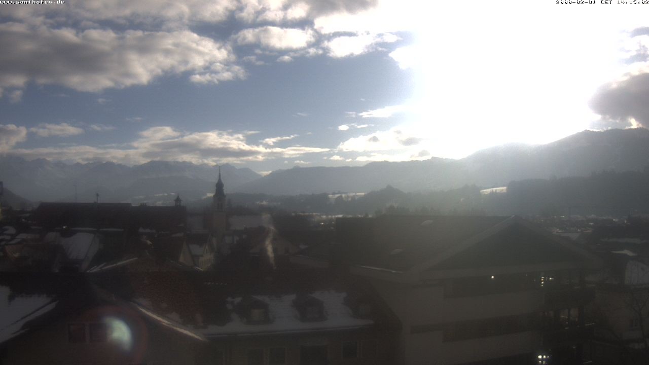 Archiv Foto Webcam Ausblick Rathaus Sonthofen