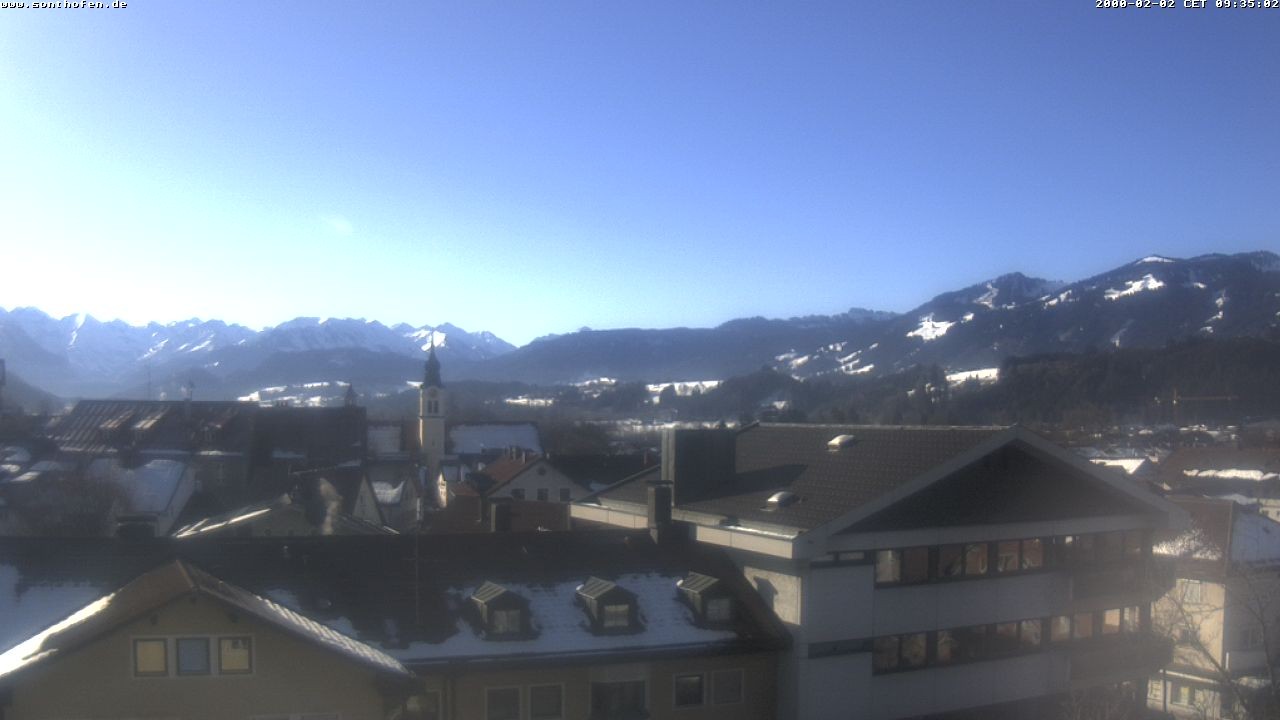 Archiv Foto Webcam Ausblick Rathaus Sonthofen