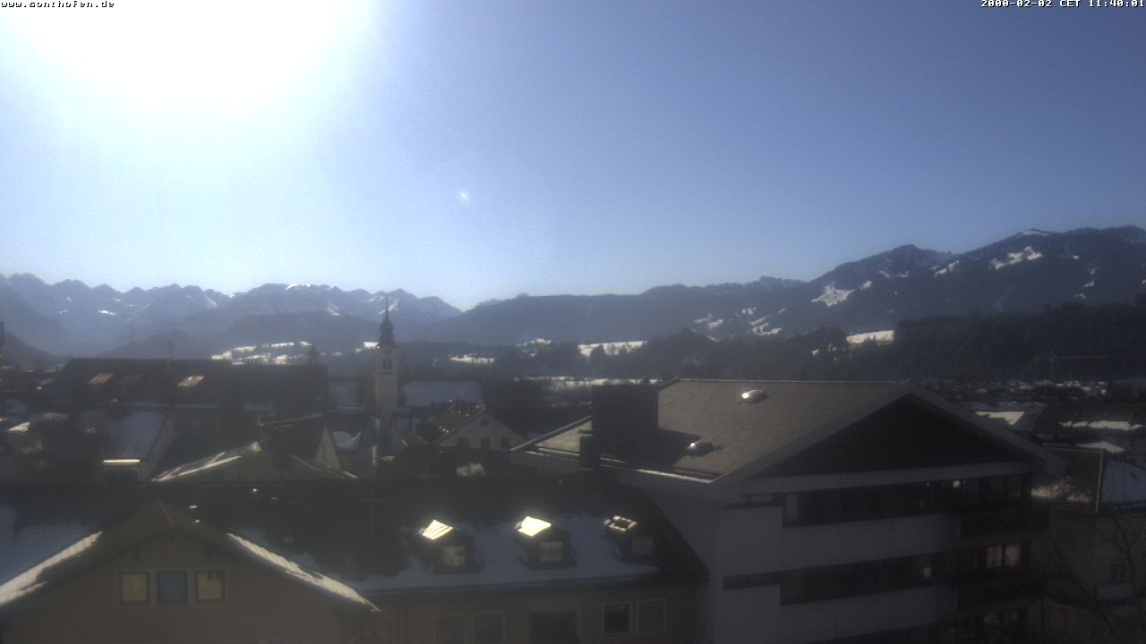 Archiv Foto Webcam Ausblick Rathaus Sonthofen