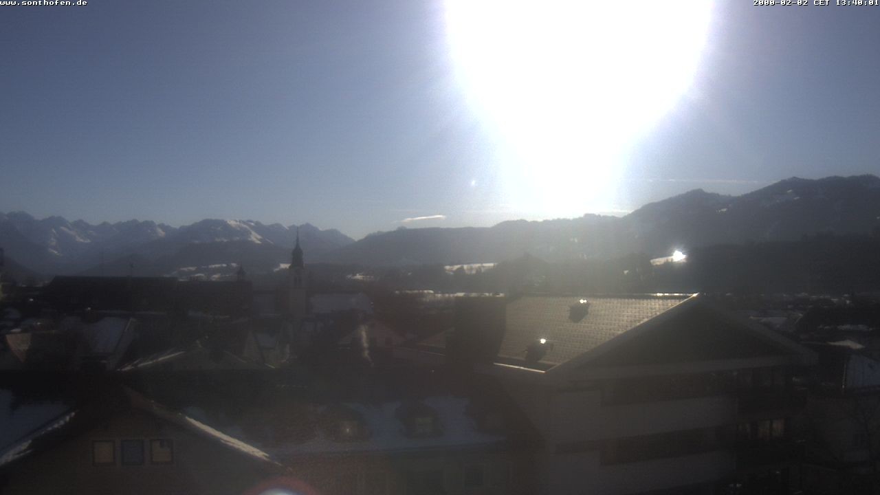 Archiv Foto Webcam Ausblick Rathaus Sonthofen