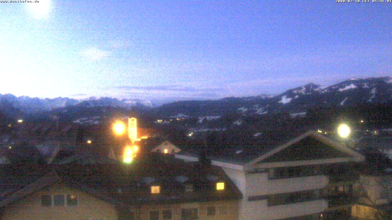 Archiv Foto Webcam Ausblick Rathaus Sonthofen