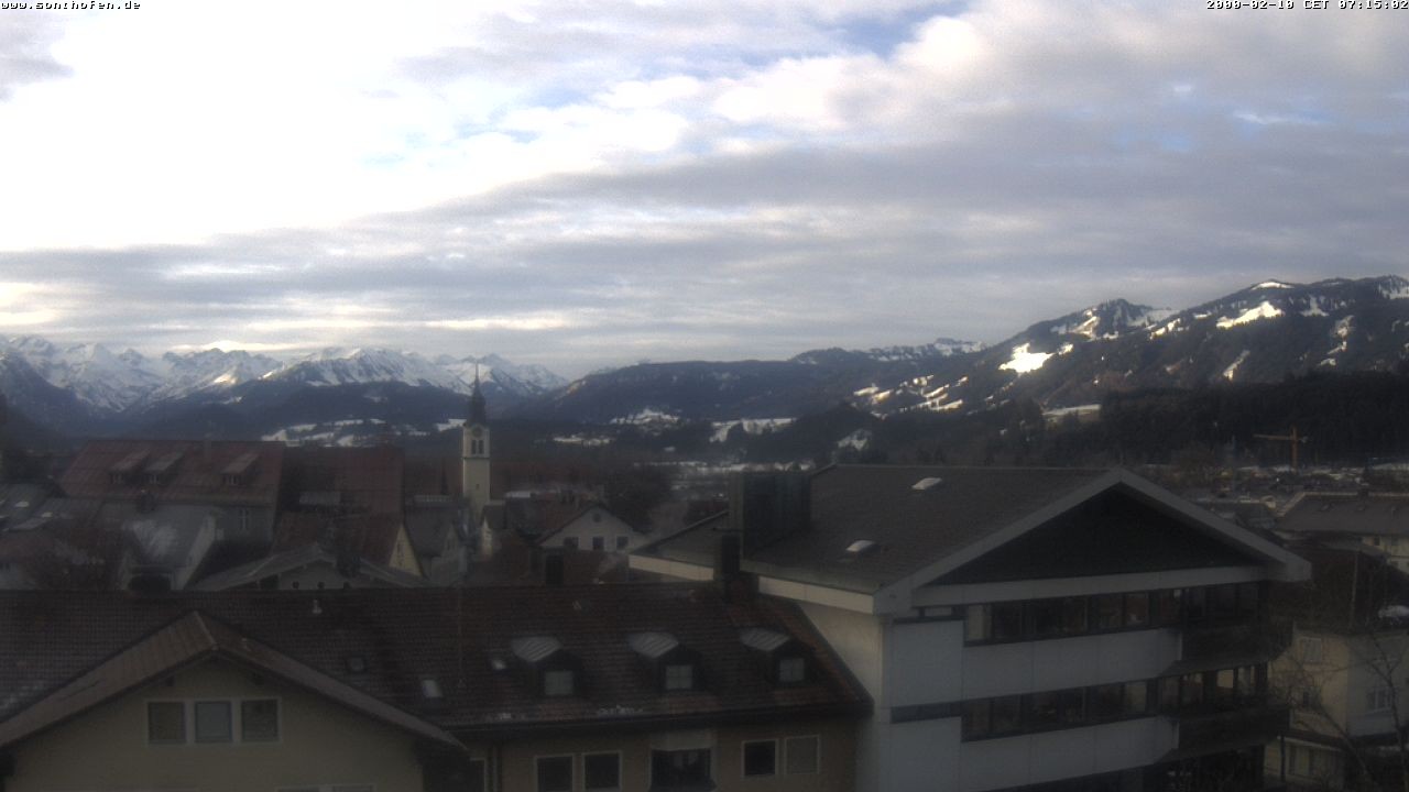 Archiv Foto Webcam Ausblick Rathaus Sonthofen