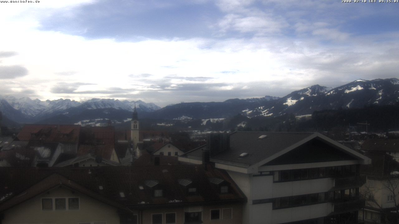 Archiv Foto Webcam Ausblick Rathaus Sonthofen