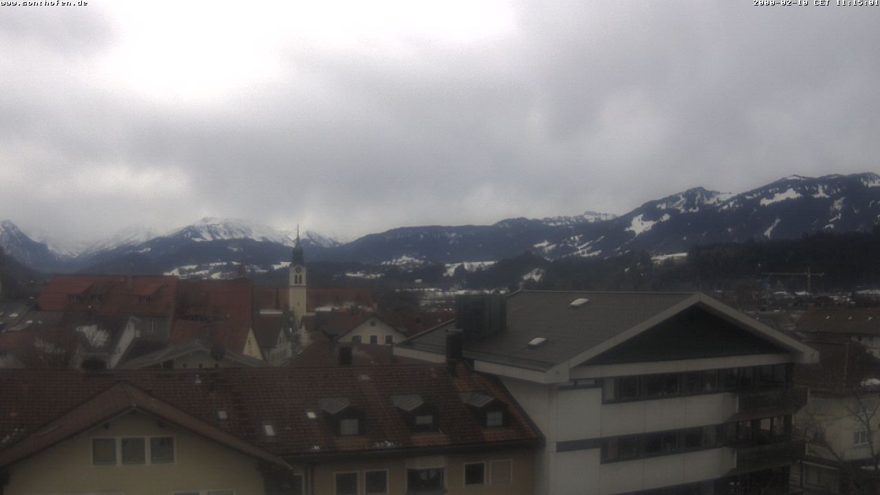 Archiv Foto Webcam Ausblick Rathaus Sonthofen