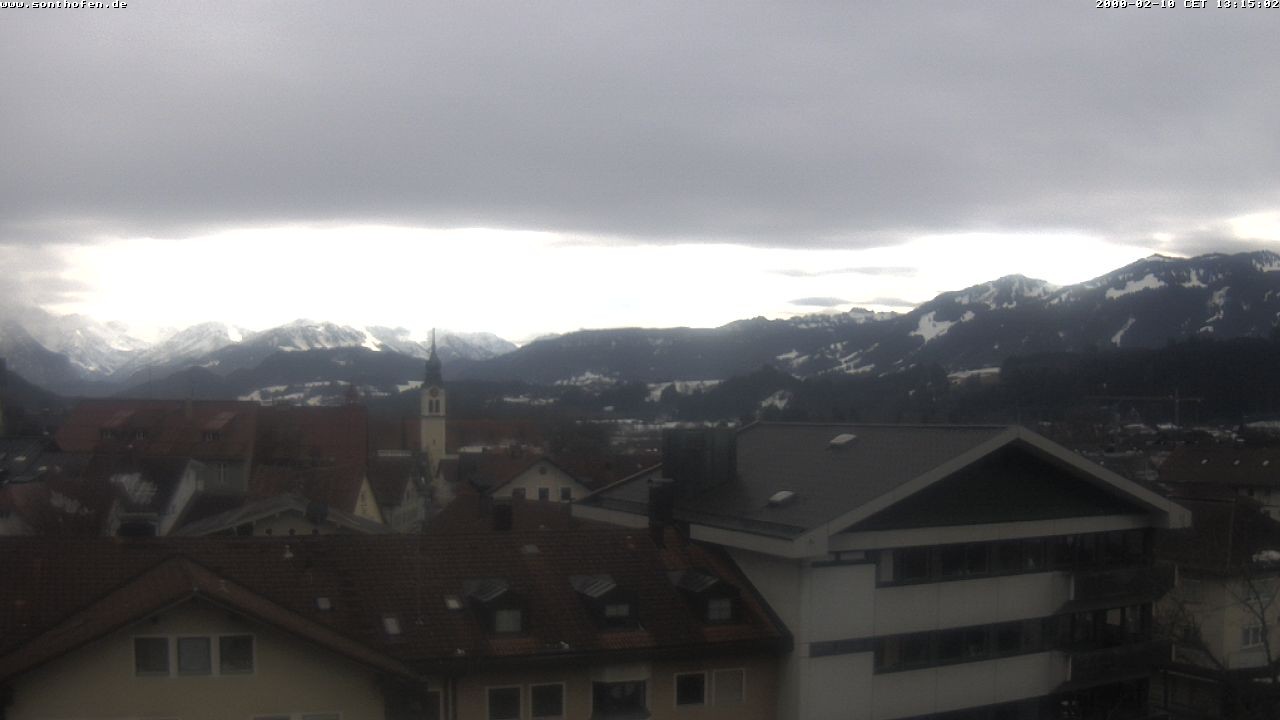 Archiv Foto Webcam Ausblick Rathaus Sonthofen