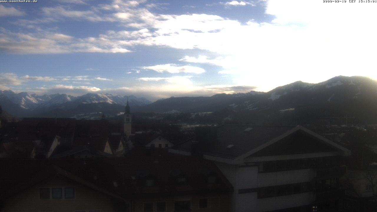 Archiv Foto Webcam Ausblick Rathaus Sonthofen