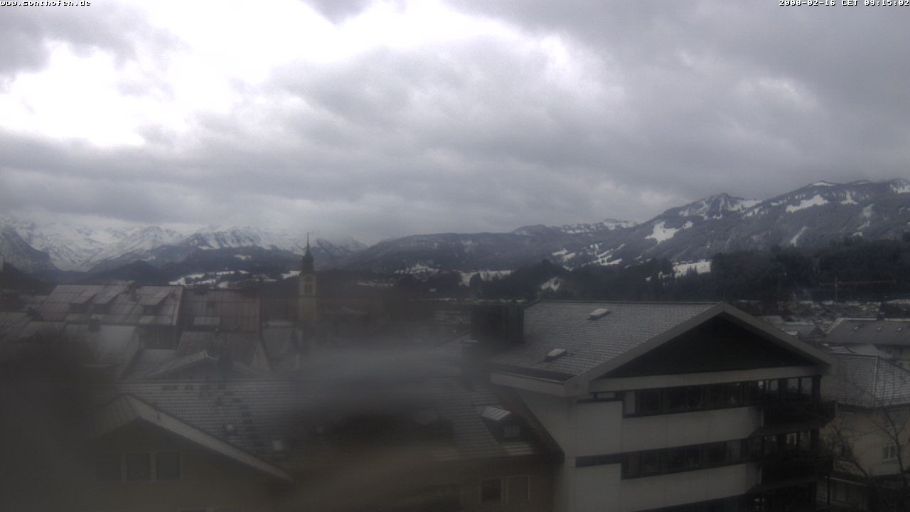 Archiv Foto Webcam Ausblick Rathaus Sonthofen
