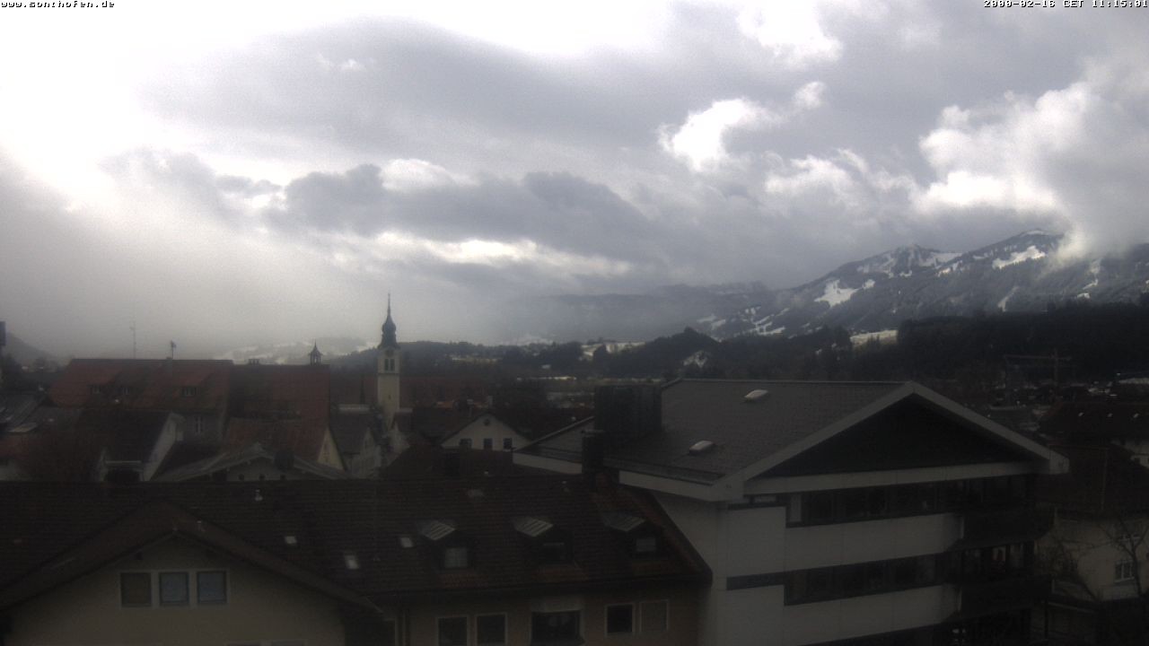 Archiv Foto Webcam Ausblick Rathaus Sonthofen