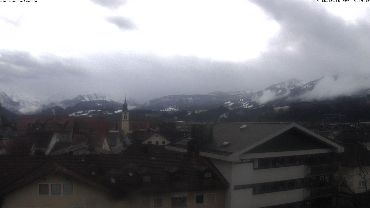 Archiv Foto Webcam Ausblick Rathaus Sonthofen