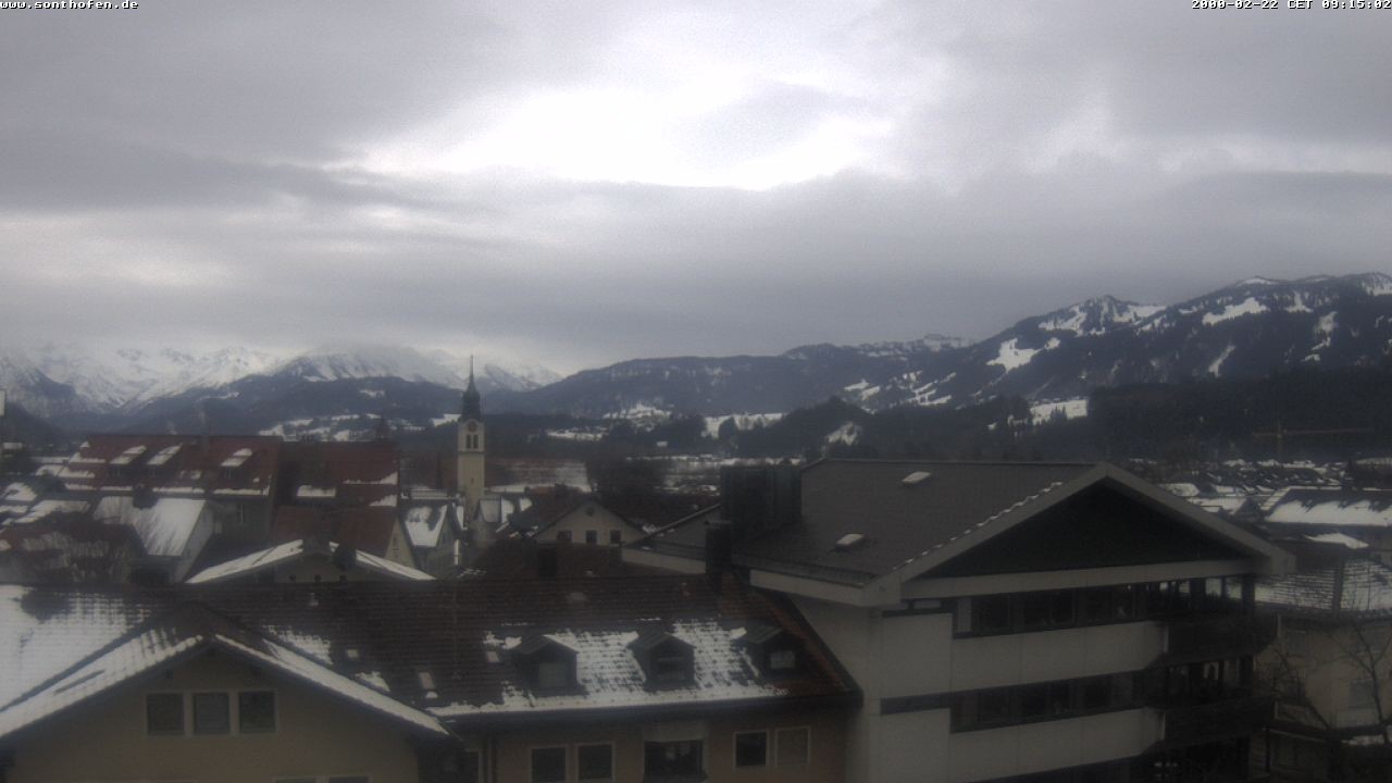 Archiv Foto Webcam Ausblick Rathaus Sonthofen
