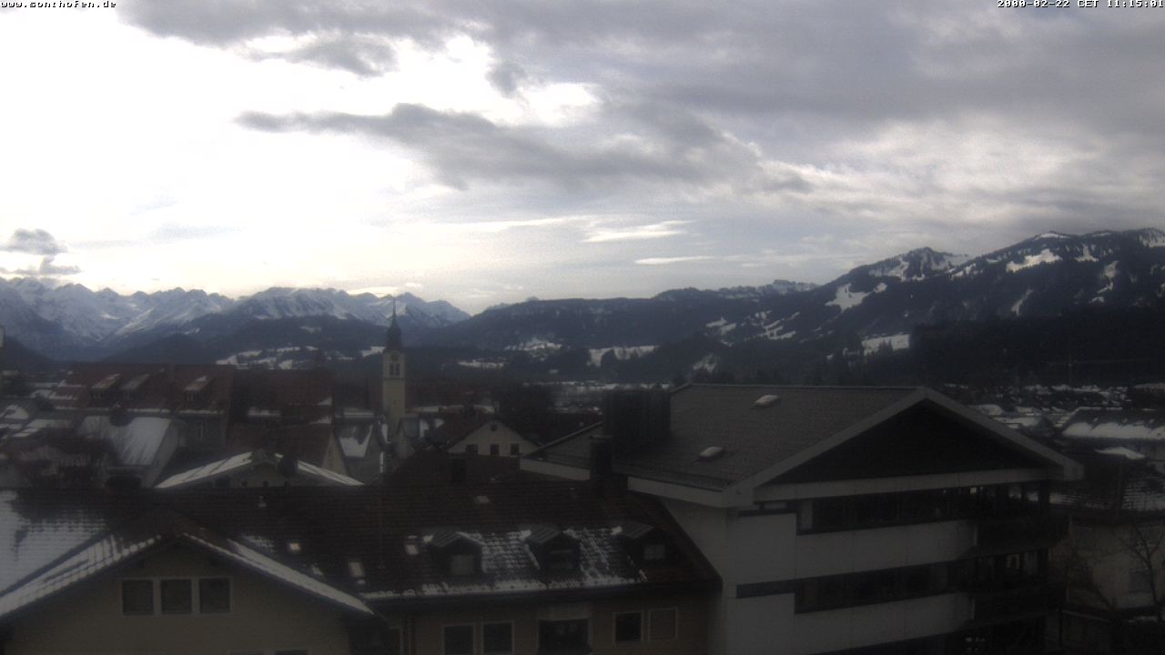 Archiv Foto Webcam Ausblick Rathaus Sonthofen