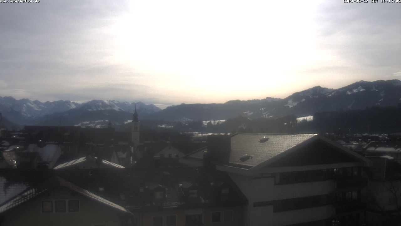 Archiv Foto Webcam Ausblick Rathaus Sonthofen