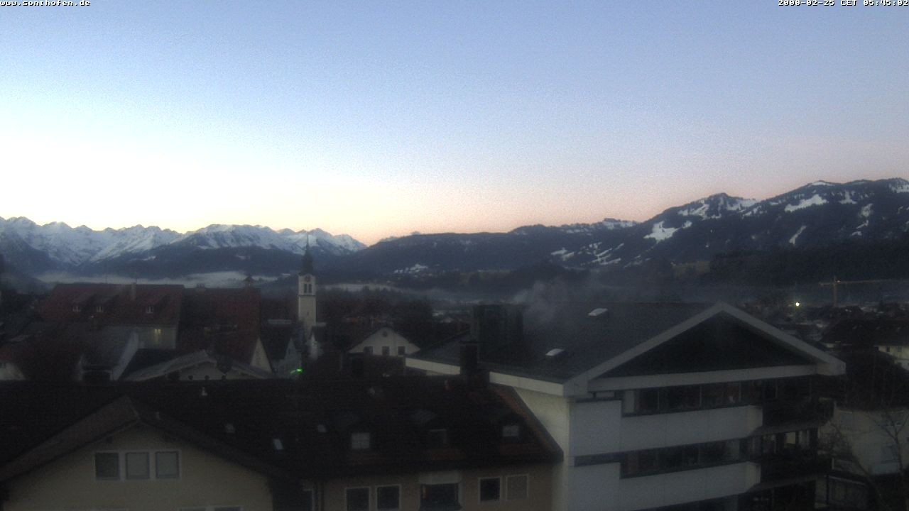 Archiv Foto Webcam Ausblick Rathaus Sonthofen