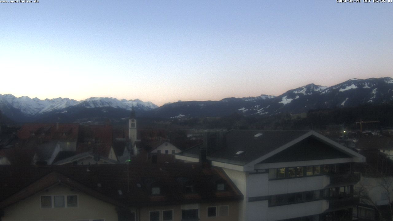 Archiv Foto Webcam Ausblick Rathaus Sonthofen