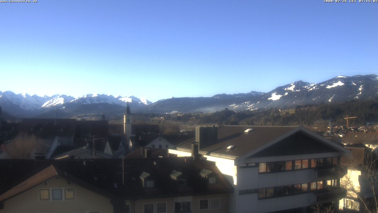 Archiv Foto Webcam Ausblick Rathaus Sonthofen