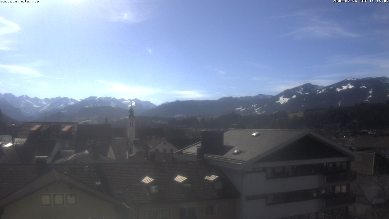Archiv Foto Webcam Ausblick Rathaus Sonthofen