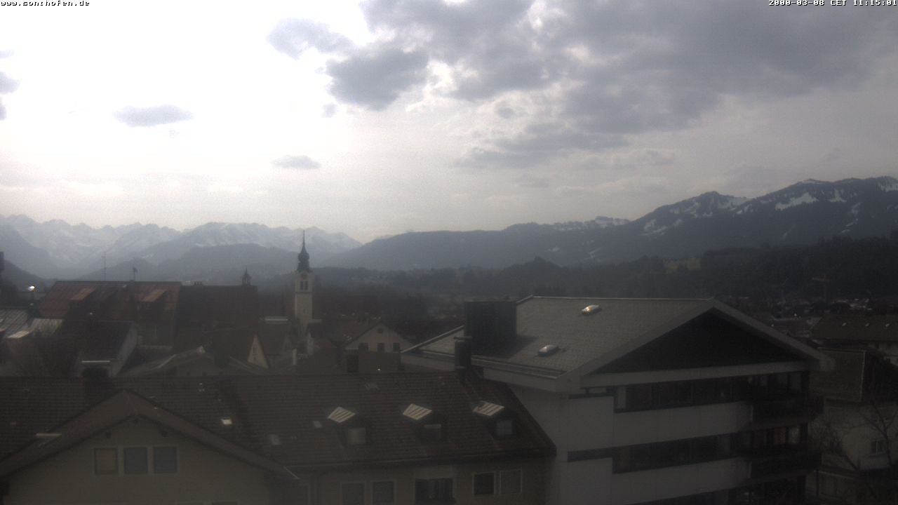 Archiv Foto Webcam Ausblick Rathaus Sonthofen
