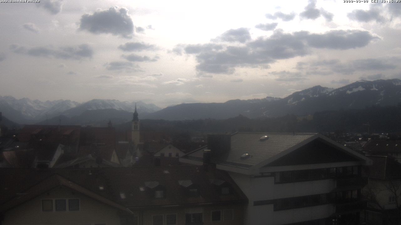 Archiv Foto Webcam Ausblick Rathaus Sonthofen