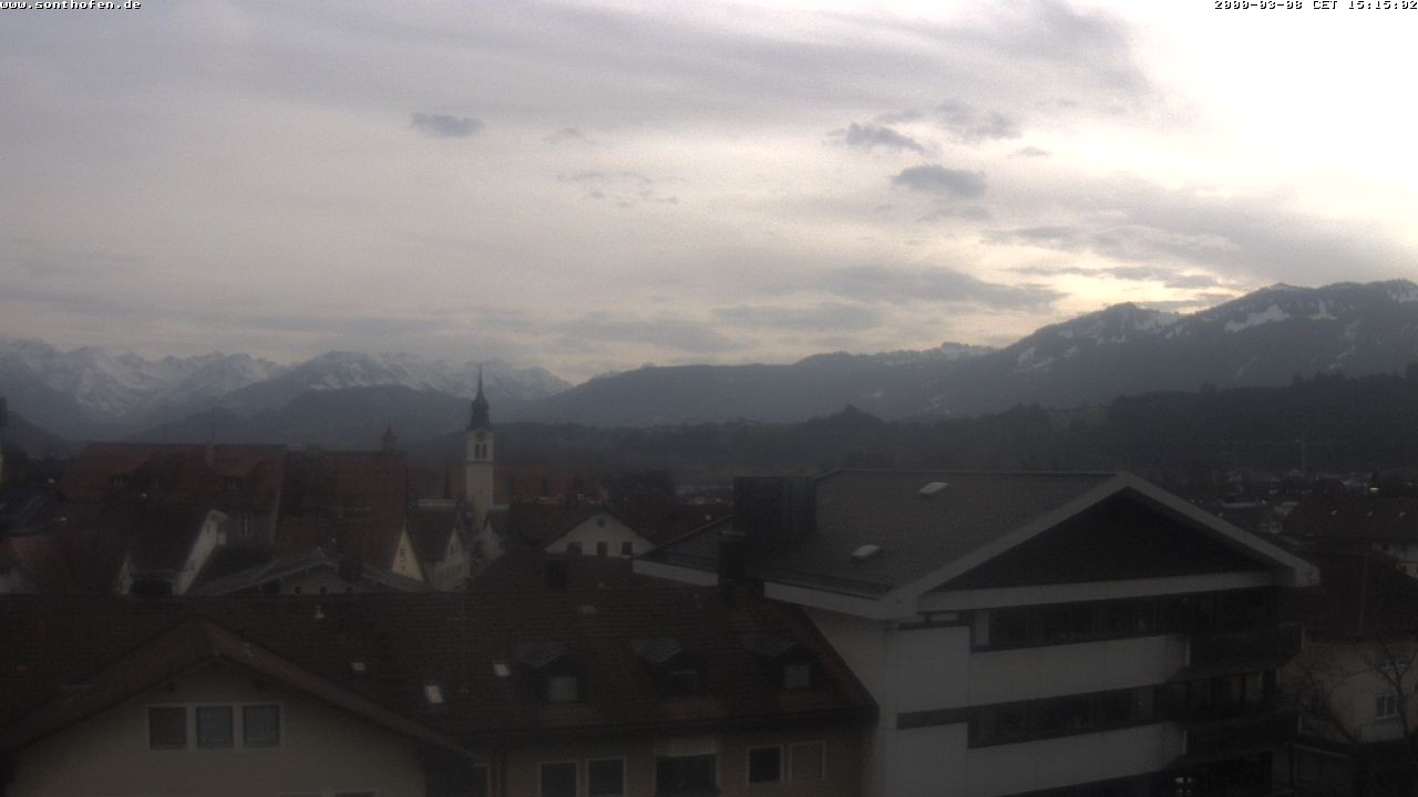 Archiv Foto Webcam Ausblick Rathaus Sonthofen