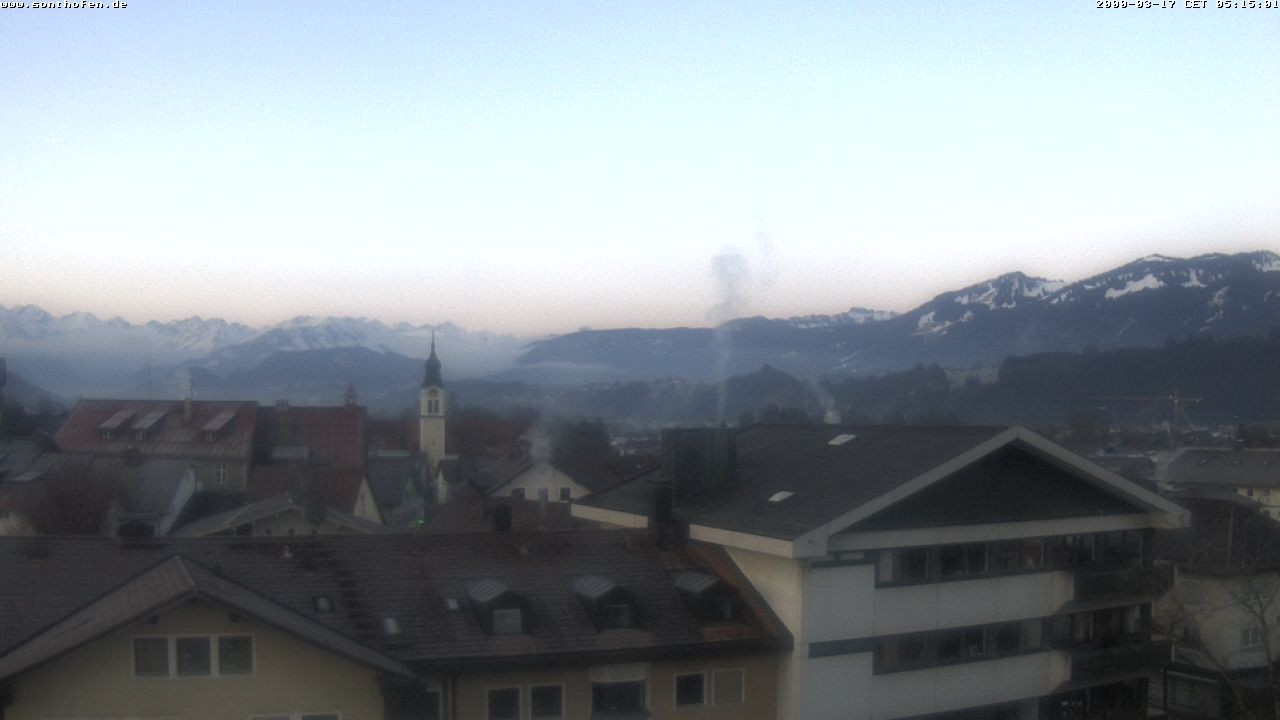 Archiv Foto Webcam Ausblick Rathaus Sonthofen