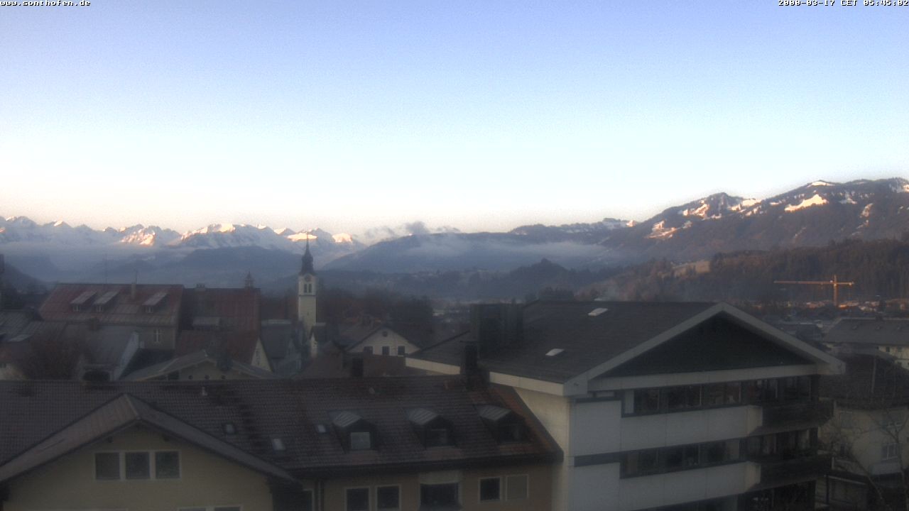Archiv Foto Webcam Ausblick Rathaus Sonthofen