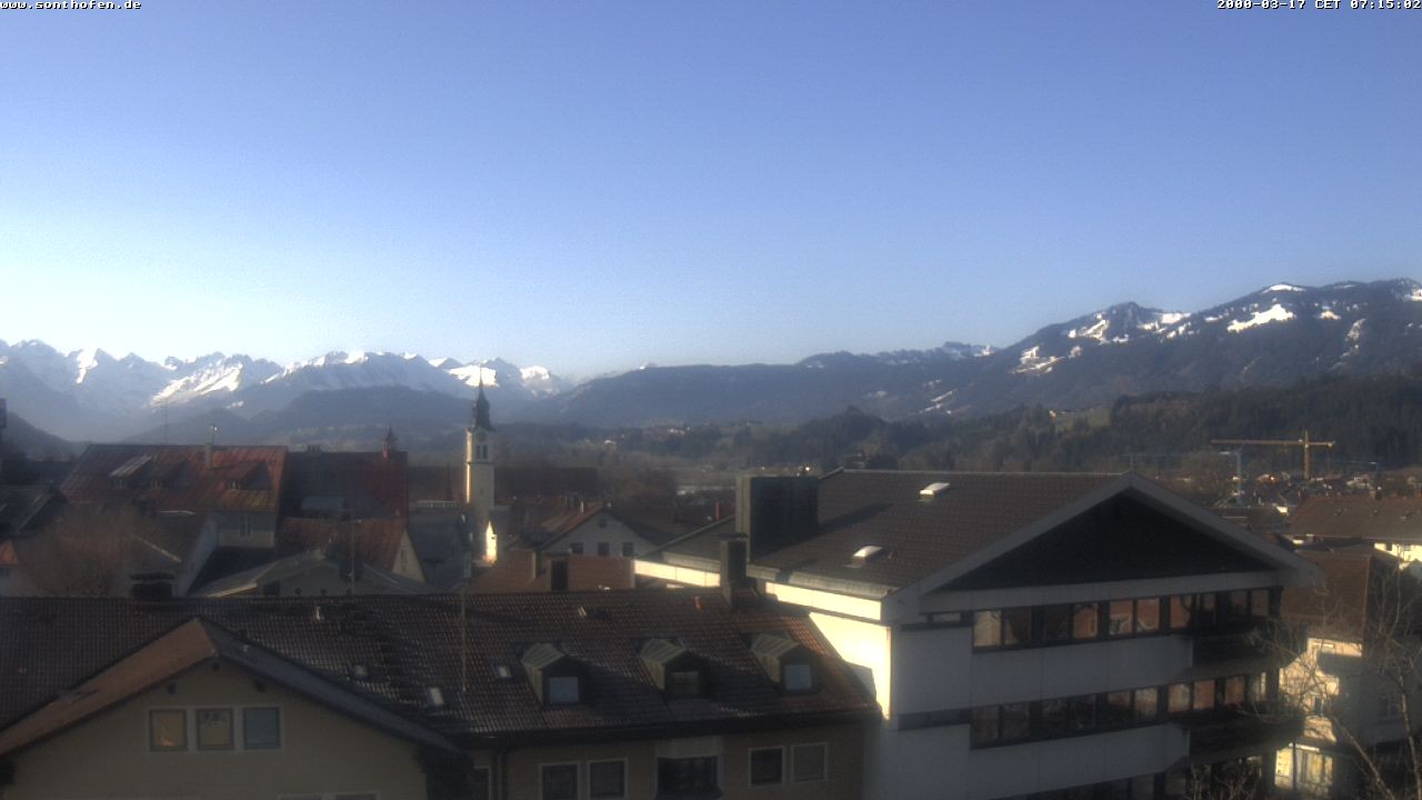 Archiv Foto Webcam Ausblick Rathaus Sonthofen