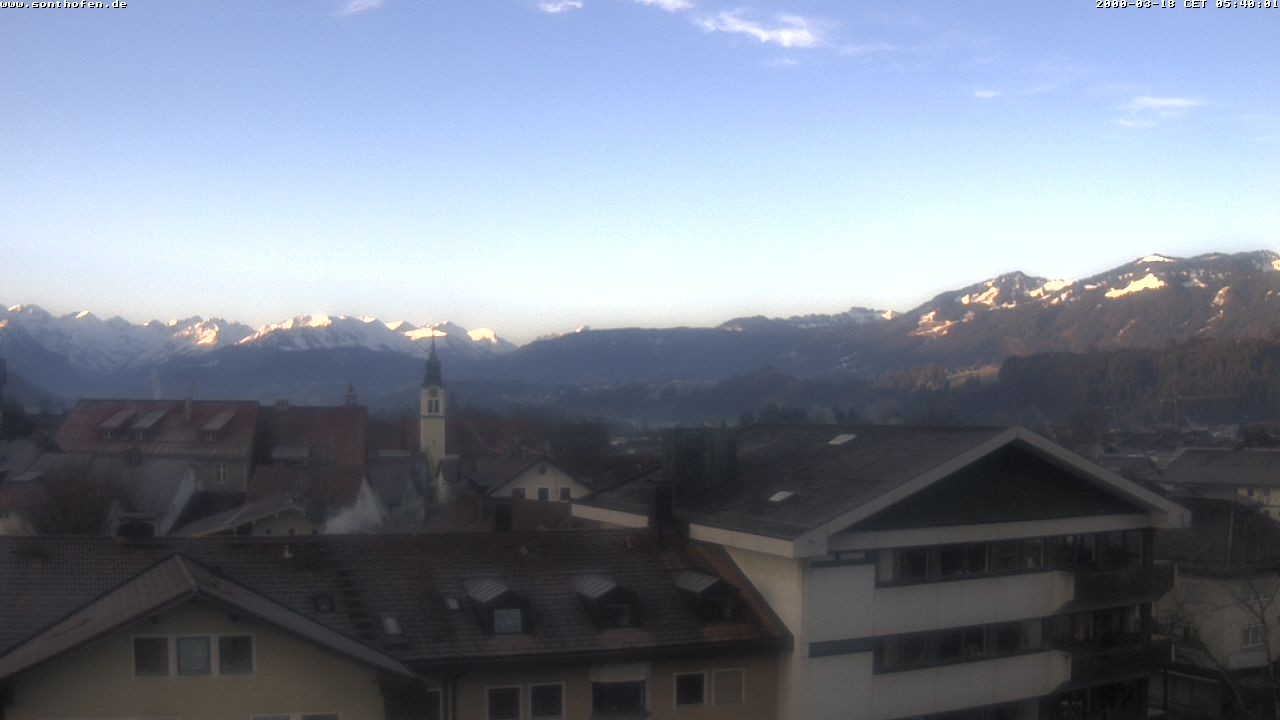 Archiv Foto Webcam Ausblick Rathaus Sonthofen