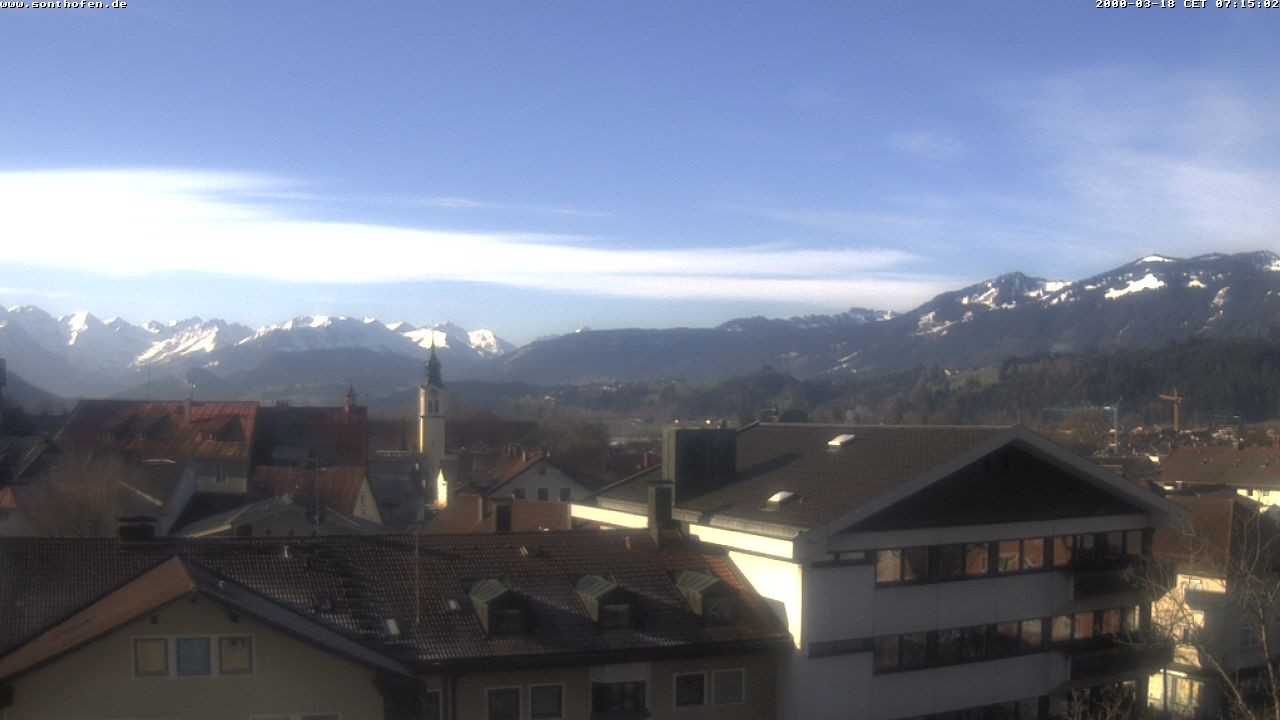 Archiv Foto Webcam Ausblick Rathaus Sonthofen